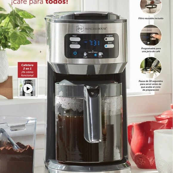Princess House Vida Sana Dual-Brew Coffee Marker - Picture 3 of 3